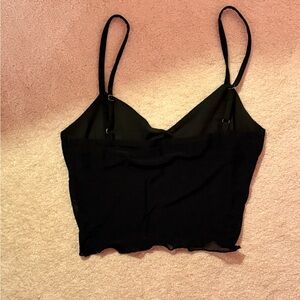 Black Women's Sheer Camisole Top